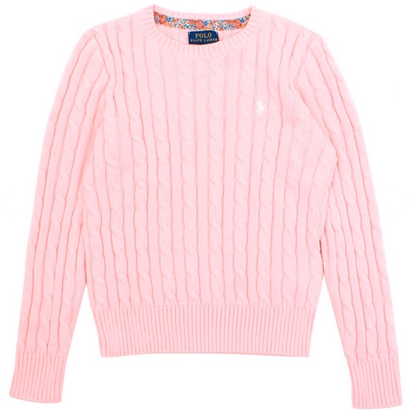 Polo Ralph Lauren Other - Polo Ralph Lauren Pink Cable Knit Sweater